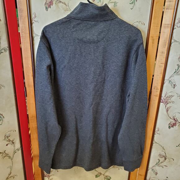 Chaps Mens XL Pullover Sweater Normcore Workwear Preppy Mock Neck 1/4 Zip NWT - Picture 4 of 5